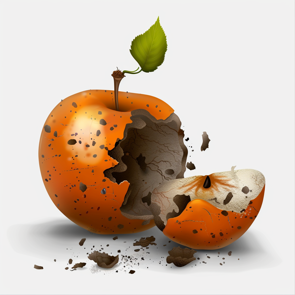 Literal Image: A rotten apple